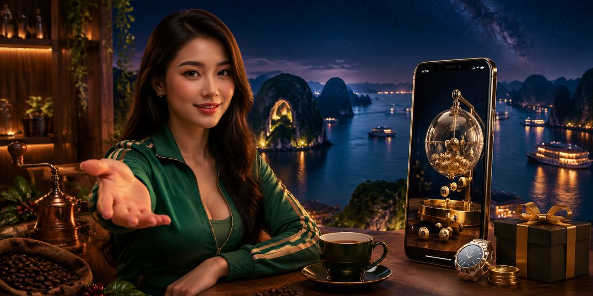 Người chơi tại Hạ Long tra cứu kết quả xổ số và đặt cược trực tuyến bên vịnh biển