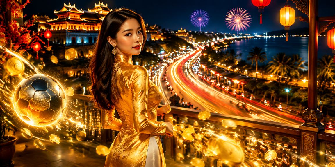 Người phụ nữ Huế mặc áo dài tìm kiếm thông tin hỗ trợ cá cược thể thao trên điện thoại